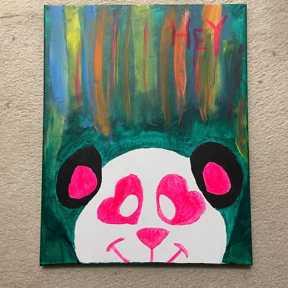 Colorful Panda Art Canvas